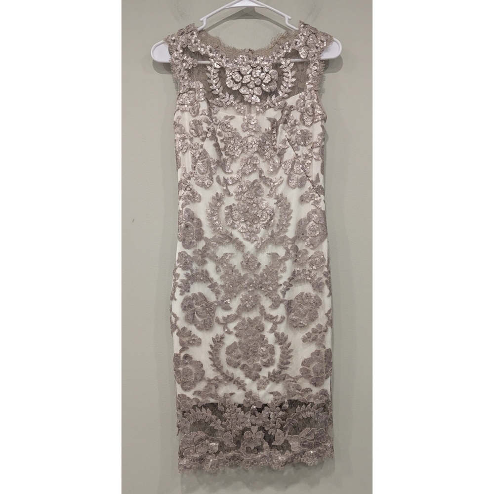Tadashi Shoji Petite Paillette Lace Dress Size 2 Petite